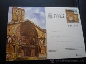 Sellos: TARJETA ENTERO POSTAL,IGLESIA DE SAN BARTOLOME,LOGROÑO,1980.